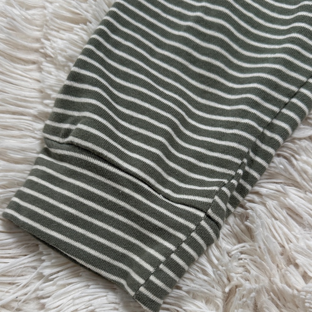 πHPπ Hem & Thread Striped Terry Hoodie π Mustard Sage Green & Gray - Picture 10 of 16